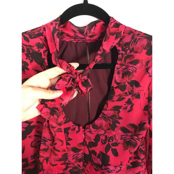 Amanda Uprichard Samira Pink Ella Floral Mini Dress Feminine Pretty - Picture 7 of 10